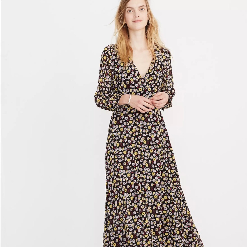 Madewell Wrap-front Maxi Dress in French Floral
